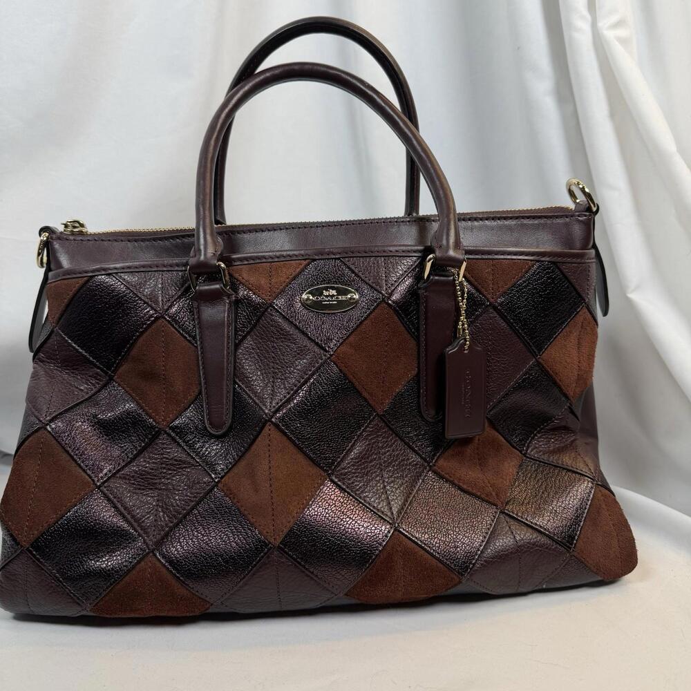 Authentic Coach Patchwork Leather Morgan Satchel … - image 1